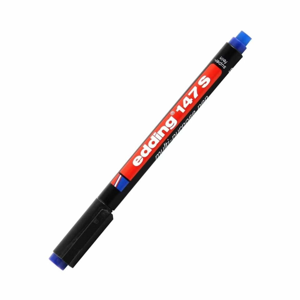 EDDING ASETAT KALEMİ SİLGİLİ E-147S MAVİ