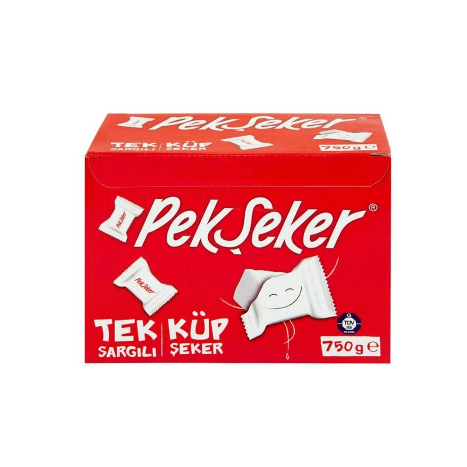 PEKŞEKER TEK SARGILI PÖRLİZE KÜP ŞEKER 750 GR