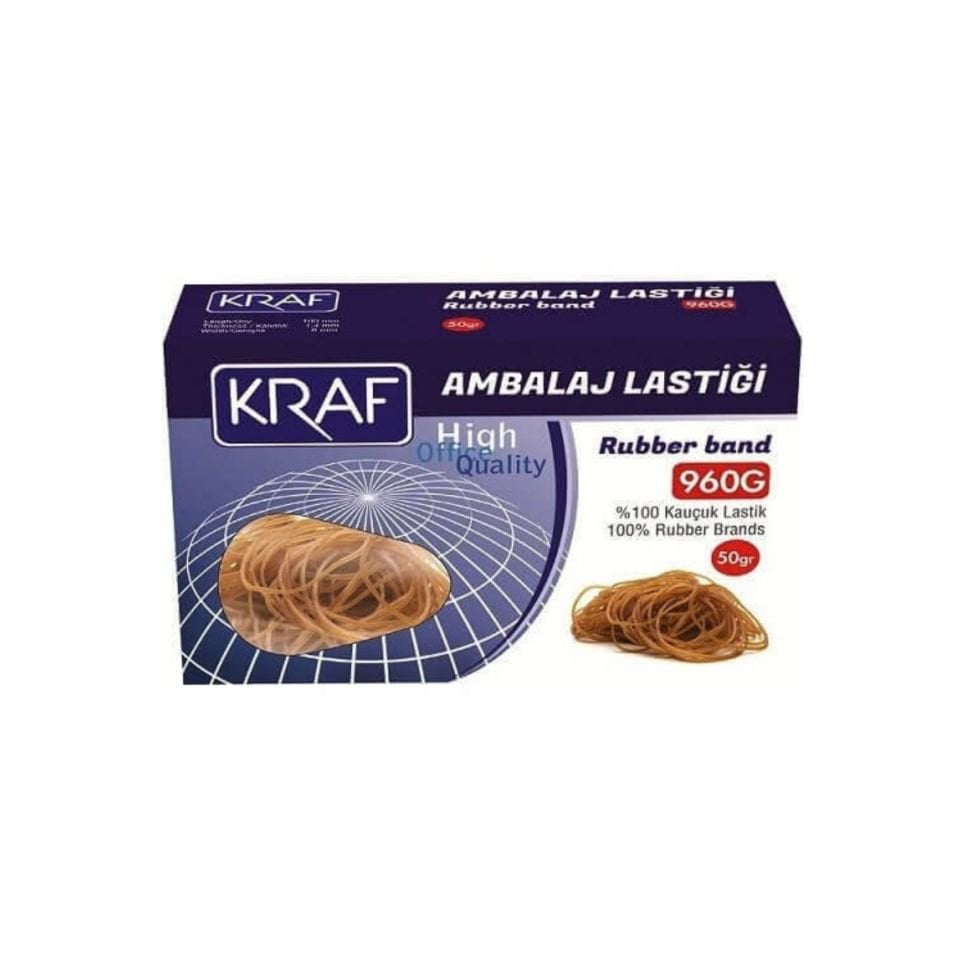KRAF AMBALAJ LASTİĞİ %100 KAUÇUK 50GR 960G