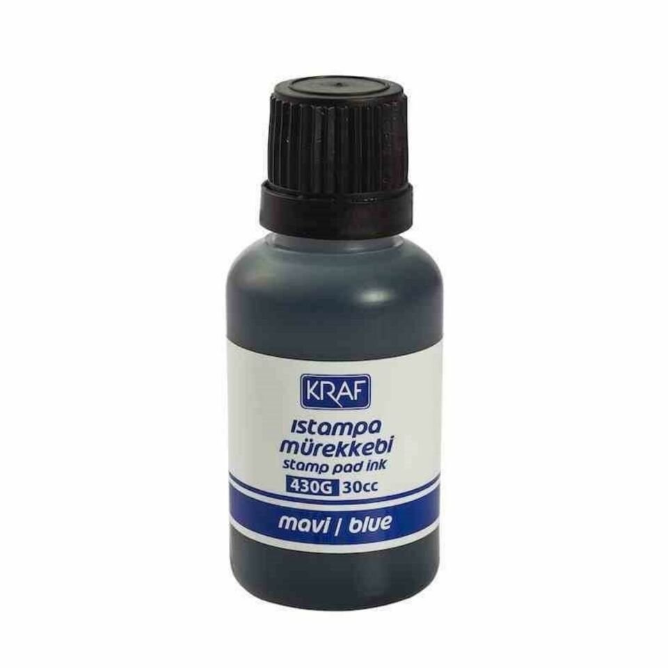 KRAF ISTAMPA MÜREKKEBİ 30CC MAVİ 430G
