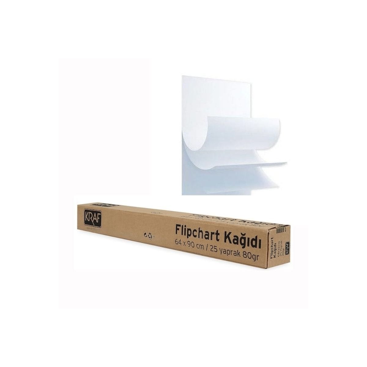 KRAF FLIPCHART KAĞIDI 64X90CM 25 YP 703G